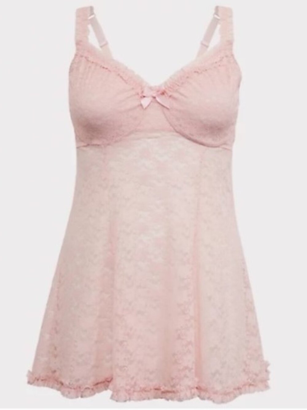 Torrid NWT Women's Light Pink Lace Underwire Babydoll Size 3